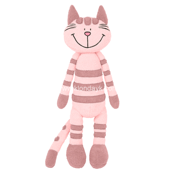 MRT06202301-33 Розовый Кот Полосатик, 33 см