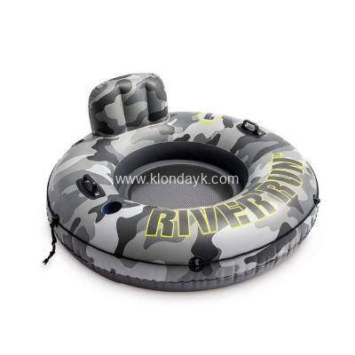 56835 Надувной круг-кресло 135см "Camo River Run 1"с ручками, до 100кг (4шт/уп)