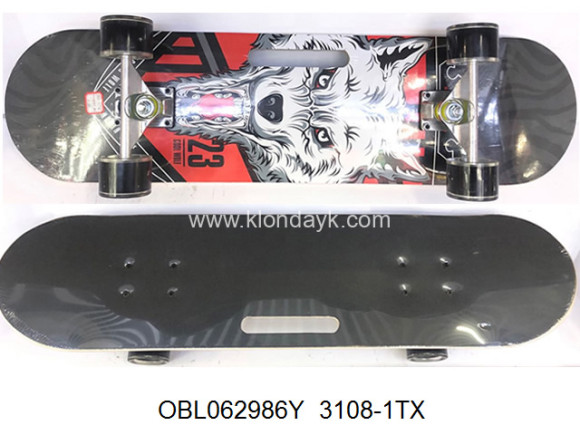 3108-1TX/1 скейт колеса PU со светом 78х20 см дерево 4 цвета (138468)