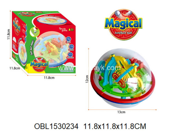 000/1 головоломка шар 3D лабиринт (151328) в/к 11,8*11,8*11,8