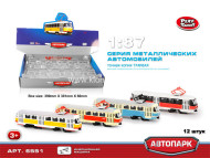 6551/2 Трамвай металлический 12шт/дисплей 1:87 (ОТГРУЗКА КРАТНО ДИСПЛЕЯ) цена за 1шт