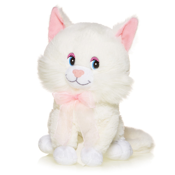 HH-R8984E Мягкая Игрушка Котенок Лапушка Белый, 21 cм HH-R8984E Мягкая Игрушка Котенок Лапушка Белый, 21 cм