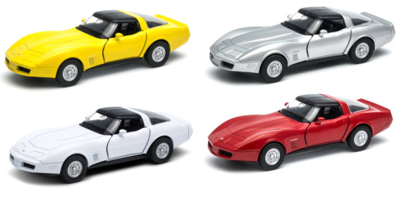 43716D 4.75" 1982 CHEVROLET CORVETTE (желт, красн) ОТГРУЖАЕТСЯ ШТУЧНО