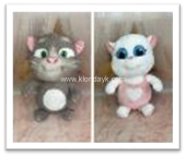 2483-C Кошки мальчик и девочка 28 см 2483-C Кошки мальчик и девочка 28 см