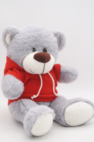 0640928S-16 Мягкая игрушка Медведь Дюкан в красной толстовке, 26/36 см 0640928S-16 Мягкая игрушка Медведь Дюкан в красной толстовке, 26/36 см