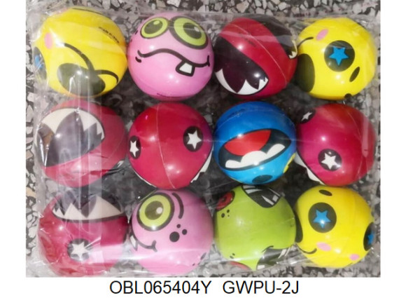 GWPU-2J/1 Мяч мякиш 7,5 см 12 шт/пакет (146644)