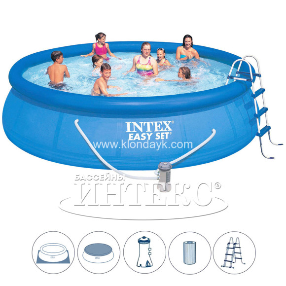 26166 BW Бассейн Easy Set 457х107см, 12430л, фил.-насос 3785л\ч, лестн., тент, подст., уп.1