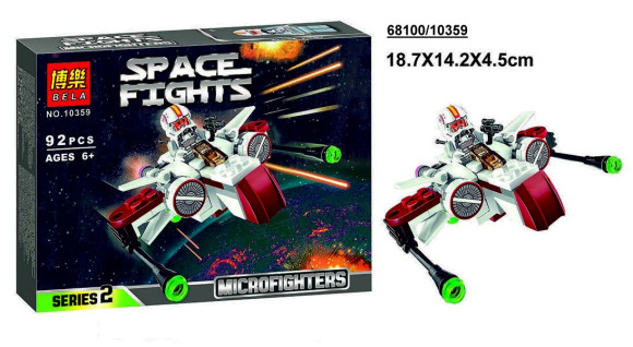 10359 Конструктор Космические воины летающий аппарат+фигурка 92 дет.