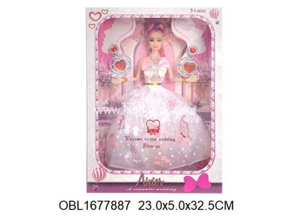 WX799/1 кукла невеста с сережками (151344) в/к 23*5*32,5