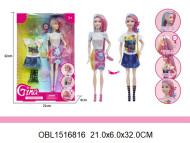GN019/1 кукла с платьем 2 вида (148517) в/к 21*6*32