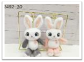 2492-30 Зайка с цветком на груди / Брелок 16см 2492-30 Зайка с цветком на груди / Брелок 16см