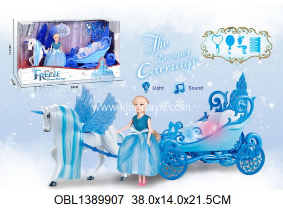 2231B/1 карета на батарейках со светом и музыкой (142771) в/к 38*14*21,5