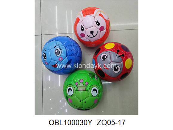 ZQ05-17/1 мяч футбольный PVC размер 2 95 г 4 вида (149814)
