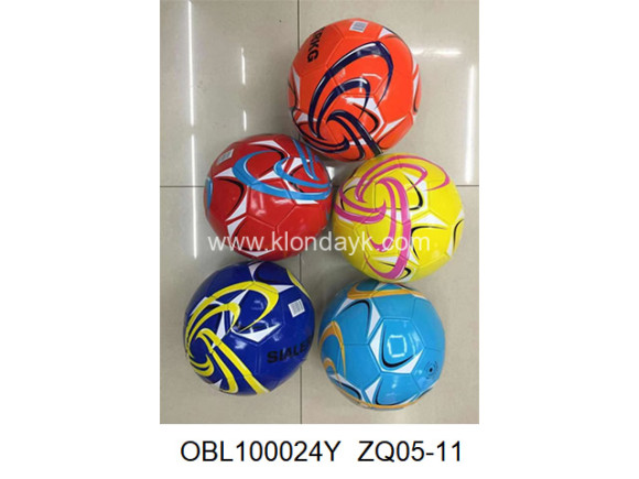 ZQ05-11/1 мяч футбольный PVC размер 5 280 г 5 цветов (149856)