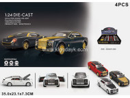M929E/2 Машина металлическая Rolls-Royce Масштаб 1:24. Свет фар, звук мотора, двери, багажник, капот открываются, пуллбэк. Размер машины: 20.5х7х5.5 см (ОТГРУЖАЕТСЯ КРАТНО ДИСПЛЕЯ) цена за 1шт