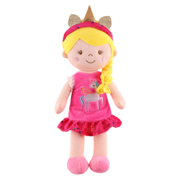 CR-D01202322-30 Мягкая игрушка Кукла Луна с Светлой Косичкой в Розовом Платье, 30 см CR-D01202322-30 Мягкая игрушка Кукла Луна с Светлой Косичкой в Розовом Платье, 30 см