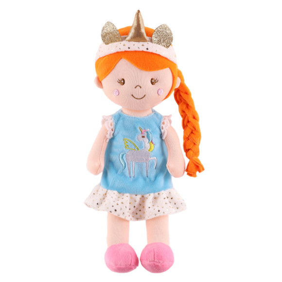 CR-D01202321-30 Мягкая игрушка Кукла Хлоя с Рыжей Косичкой в Голубом Платье, 30 см CR-D01202321-30 Мягкая игрушка Кукла Хлоя с Рыжей Косичкой в Голубом Платье, 30 см
