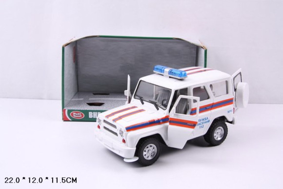 9076-F инерц. "Автопарк" джип МЧС со звуком и светом 17,5см